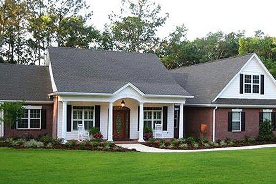 Exterior - Front Elevation 3 for Traditional House Plan #56-164 - 3 bed, 3 bath