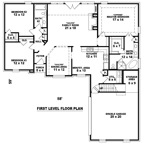 Traditional Floor Plan - Main Floor Plan #81-985