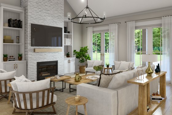 Interior - Family Room 2 for Farmhouse House Plan #430-261 - 3 bed, 2.5 bath