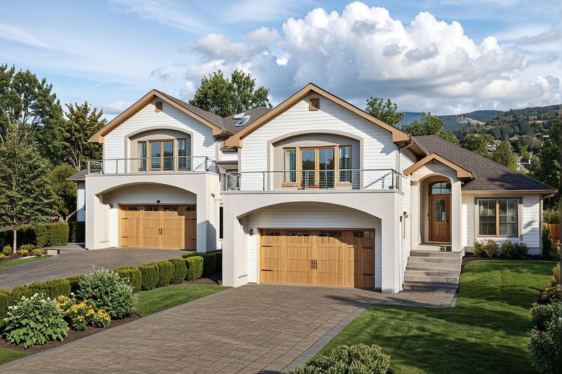 Exterior - Front Elevation 2 for Traditional House Plan #117-207 - 3 bed, 2 bath