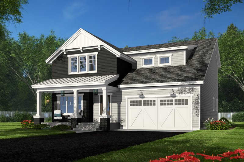 Architectural House Design - Exterior - Front Elevation 5 for Craftsman House Plan #51-1356 - 3 bed, 2.5 bath