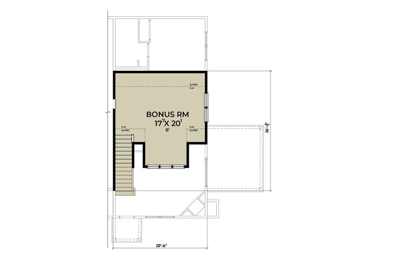 Home Plan - Floor Plan - Upper Floor for Classical House Plan #1070-192 - 1 bed, 1.5 bath