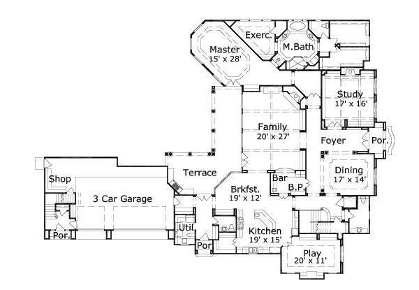 European Floor Plan - Main Floor Plan #411-527