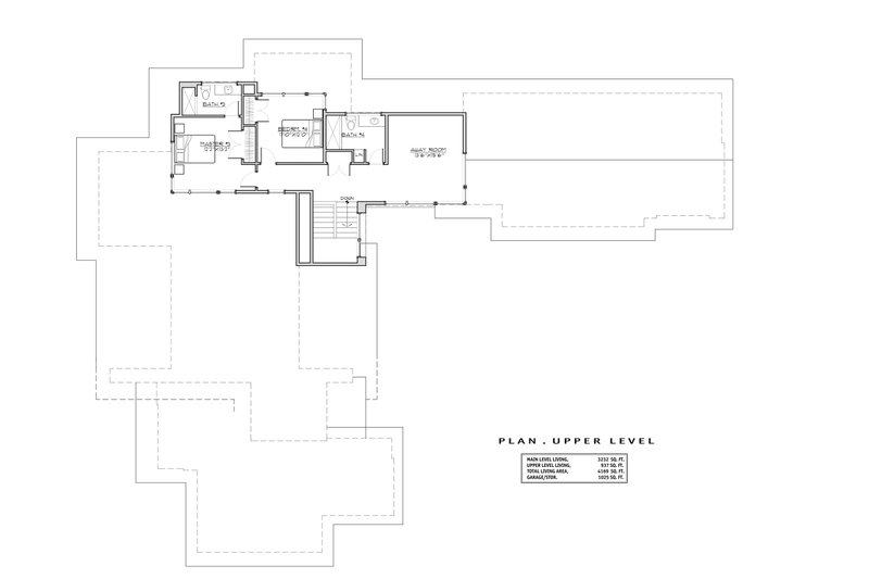 House Design - Floor Plan - Upper Floor for Modern House Plan #892-45 - 4 bed, 4.5 bath