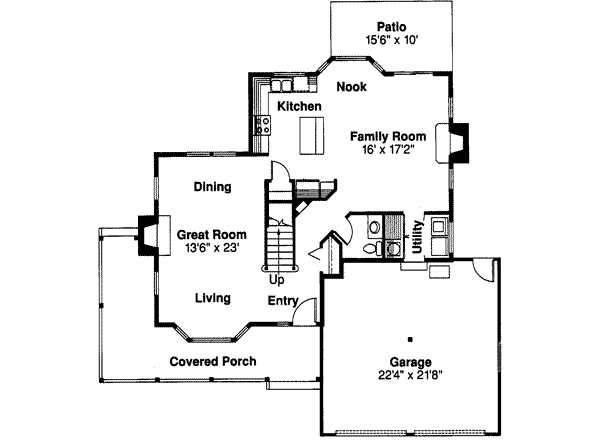 Dream House Plan - Farmhouse Floor Plan - Main Floor Plan #124-171