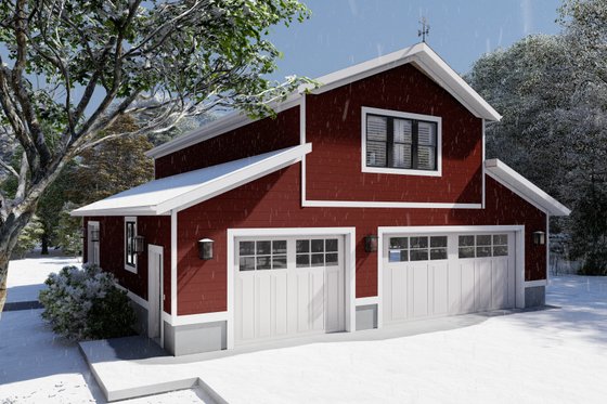 Exterior - Front Elevation 4 for Barndominium House Plan #1060-82 - 1 bed, 2 bath