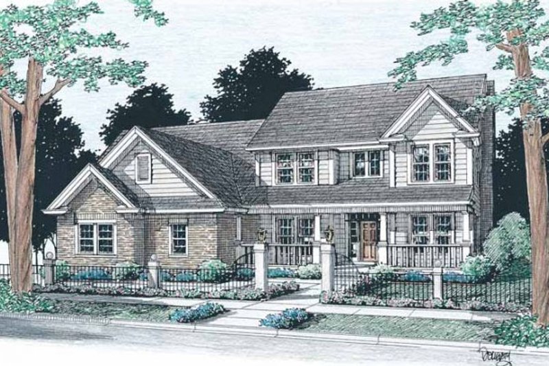 Dream House Plan - Traditional Exterior - Front Elevation Plan #20-314