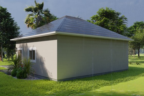 Exterior - Rear Elevation for Traditional House Plan #1060-91, 0 bath