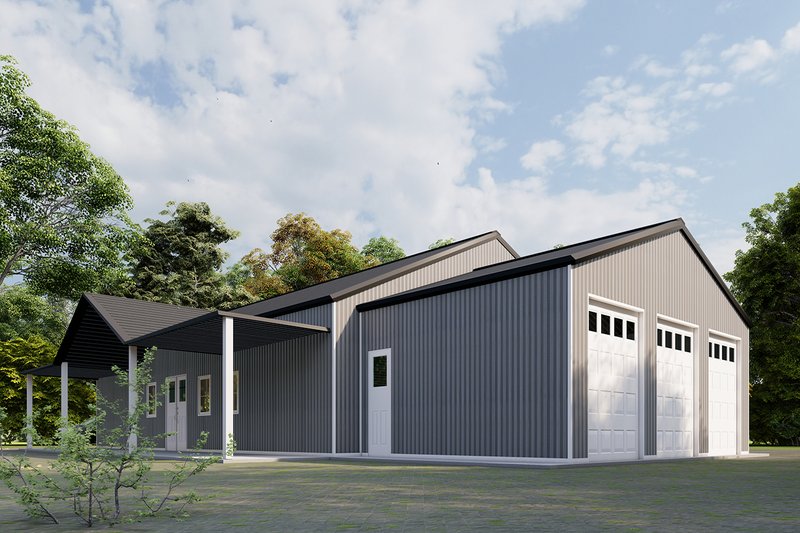 House Design - Exterior - Other Elevation 8 for Barndominium House Plan #1107-5 - 4 bed, 3 bath