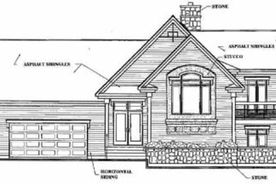 Exterior - Rear Elevation for Beach House Plan #23-206 - 3 bed, 4 bath
