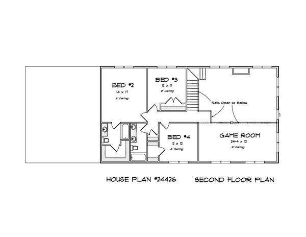 House Blueprint - Farmhouse Floor Plan - Upper Floor Plan #513-2218