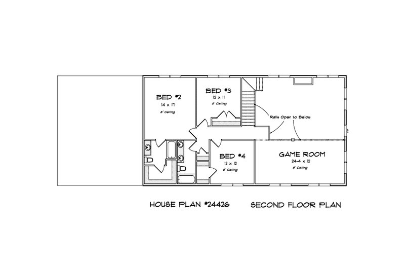 House Design - Floor Plan - Upper Floor for Farmhouse House Plan #513-2218 - 4 bed, 3.5 bath