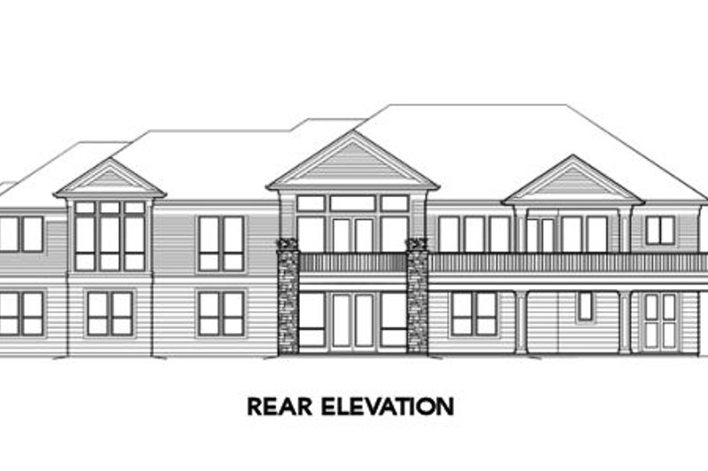 Architectural House Design - Exterior - Rear Elevation for Ranch House Plan #48-301 - 4 bed, 3.5 bath