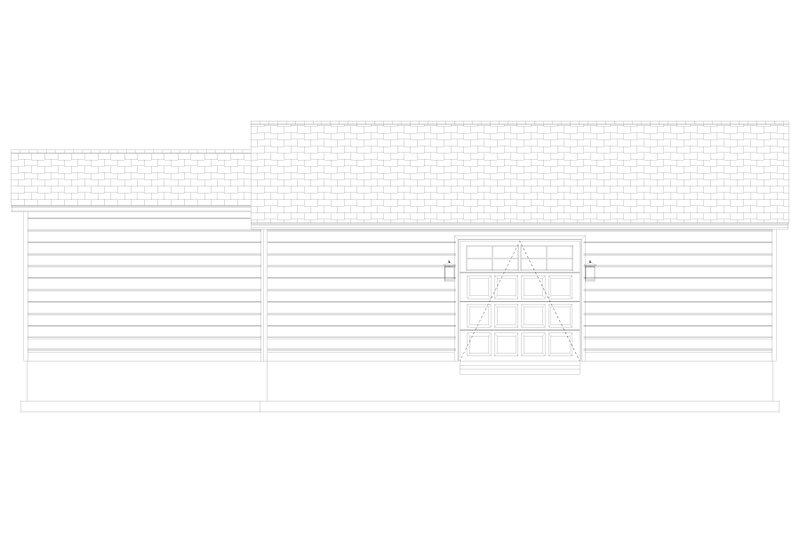 House Blueprint - Exterior - Rear Elevation 5 for Traditional House Plan #1060-480, 0 bath
