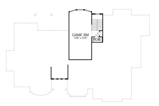 Floor Plan - Upper Floor for Mediterranean House Plan #80-206 - 4 bed, 3.5 bath