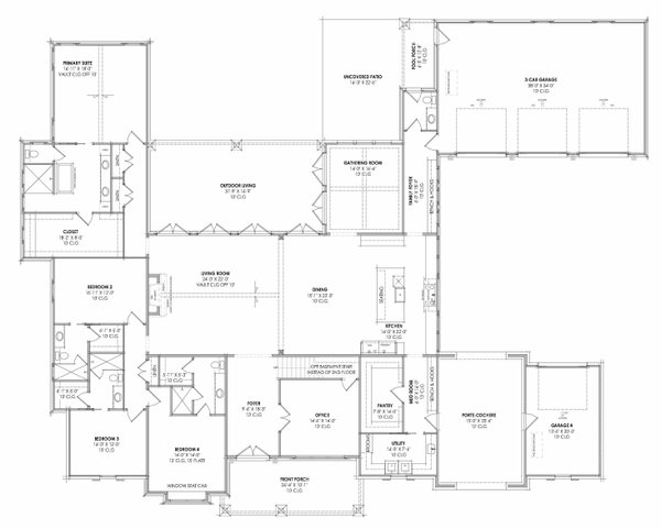 Dream House Plan - European Floor Plan - Main Floor Plan #1096-187