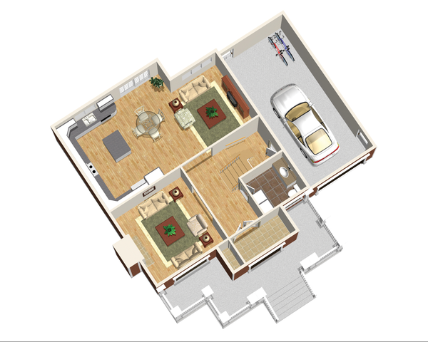 House Plan Design - Country Floor Plan - Main Floor Plan #25-4600