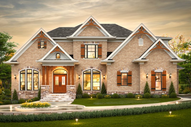 Dream House Plan - Exterior - Front Elevation 5 for Traditional House Plan #119-477 - 4 bed, 3.5 bath
