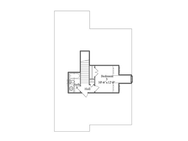Traditional Floor Plan - Upper Floor Plan #69-442