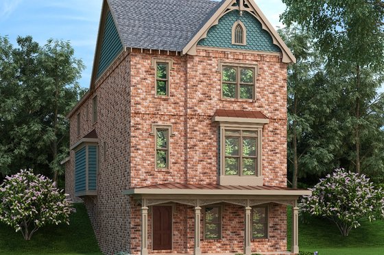 Exterior - Front Elevation for Victorian House Plan #419-318 - 3 bed, 3.5 bath