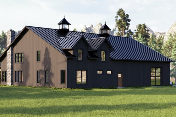 Exterior - Rear Elevation for Barndominium House Plan #1064-431 - 4 bed, 2.5 bath