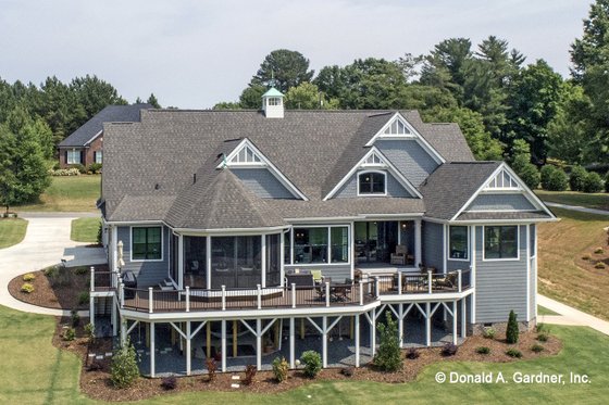 Exterior - Rear Elevation for Craftsman House Plan #929-988 - 4 bed, 4 bath