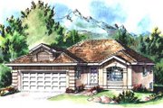 European Style House Plan - 2 Beds 2 Baths 1231 Sq/Ft Plan #18-9329 