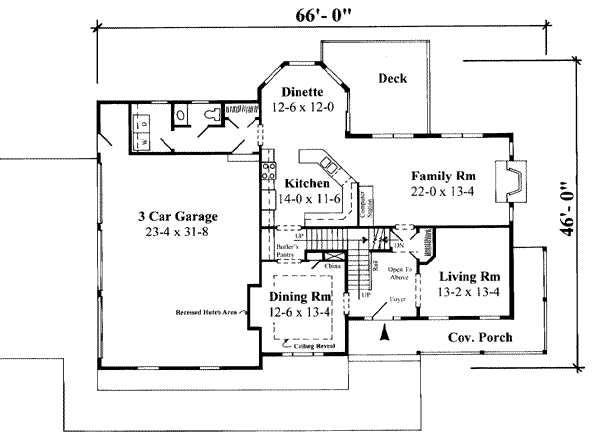 Traditional Floor Plan - Main Floor Plan #75-180