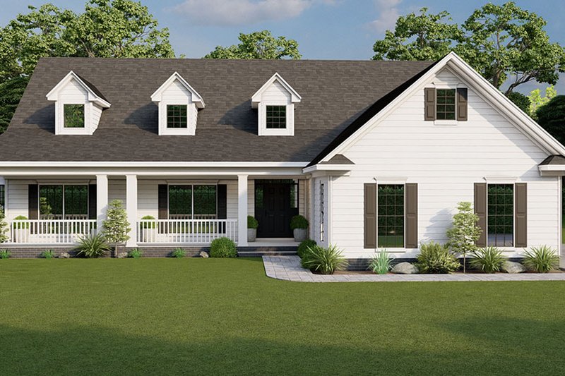 Country Style House Plan - 3 Beds 2.5 Baths 2129 Sq/Ft Plan #17-176 Exterior
