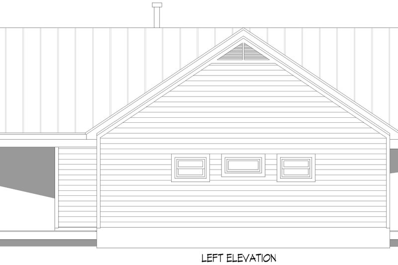 Architectural House Design - Exterior - Other Elevation for Country House Plan #932-1018 - 3 bed, 2 bath