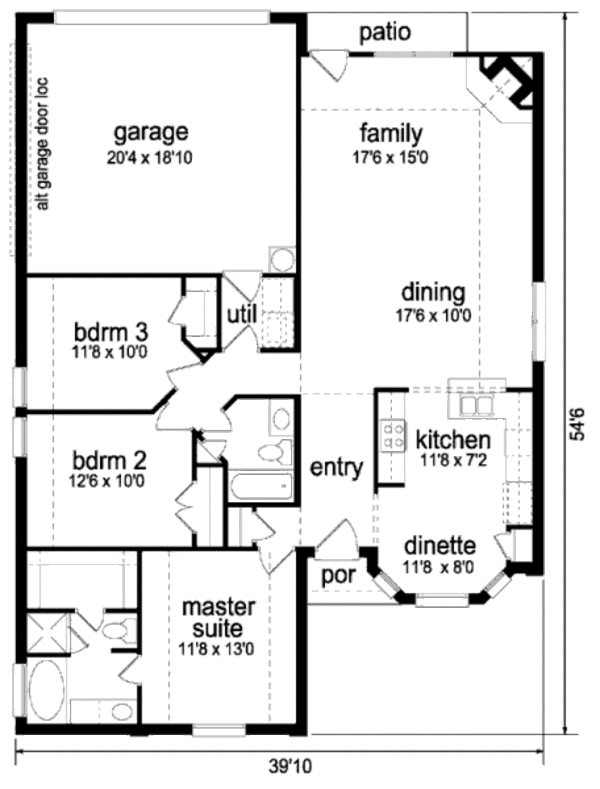 European Floor Plan - Main Floor Plan #84-306