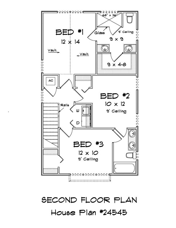 House Blueprint - Cottage Floor Plan - Upper Floor Plan #513-2338
