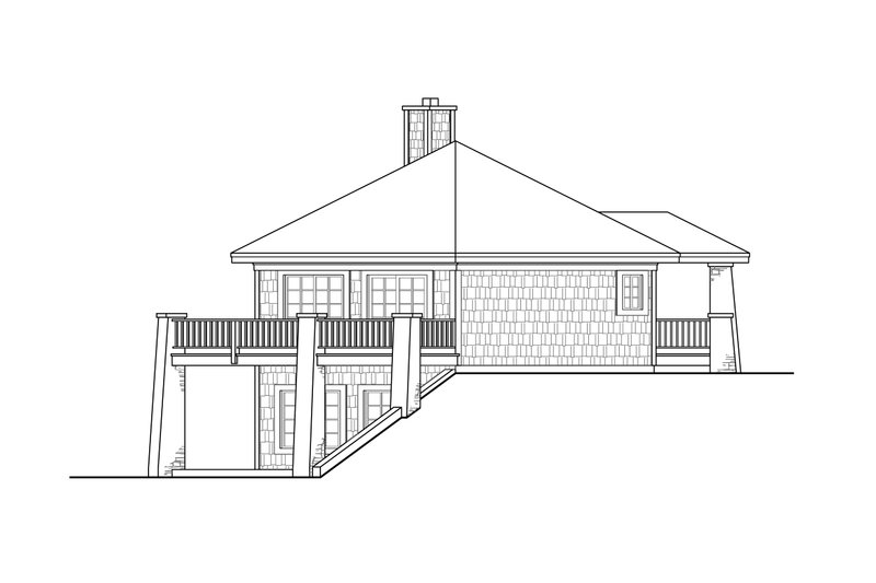 Home Plan - Exterior - Other Elevation for Prairie House Plan #124-1143 - 1 bed, 1 bath