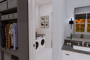 Interior - Laundry for Farmhouse House Plan #51-1218 - 3 bed, 2.5 bath