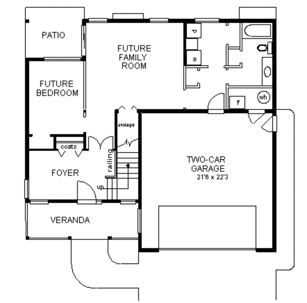 House Plan Design - Farmhouse Floor Plan - Lower Floor Plan #18-210