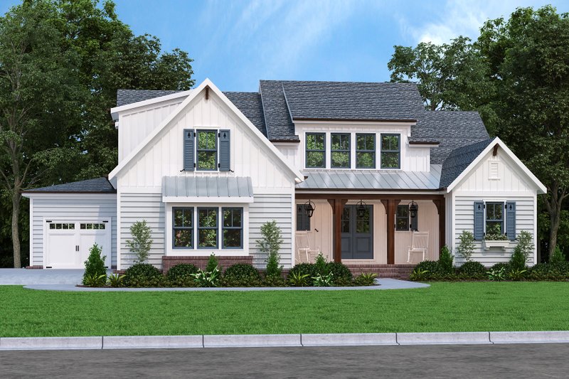 Dream House Plan - Farmhouse Exterior - Front Elevation Plan #927-1009