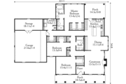 Southern Style House Plan - 3 Beds 2 Baths 1675 Sq/Ft Plan #406-287 