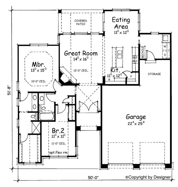 House Blueprint - Traditional Floor Plan - Main Floor Plan #20-1394