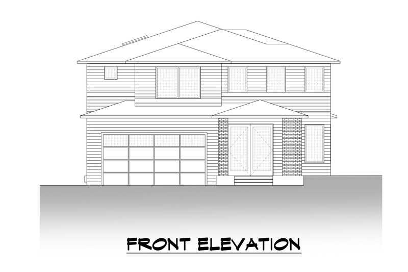 Home Plan - Exterior - Front Elevation 4 for Contemporary House Plan #1066-131 - 5 bed, 4.5 bath