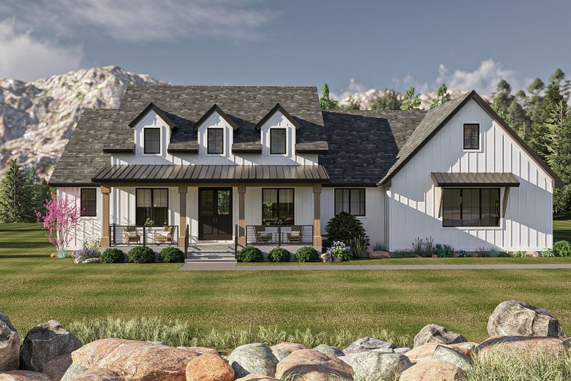 Dream House Plan - Modern Exterior - Front Elevation Plan #455-354