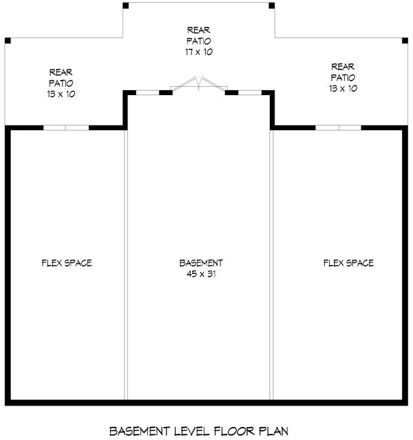 Architectural House Design - Country Floor Plan - Lower Floor Plan #932-1104