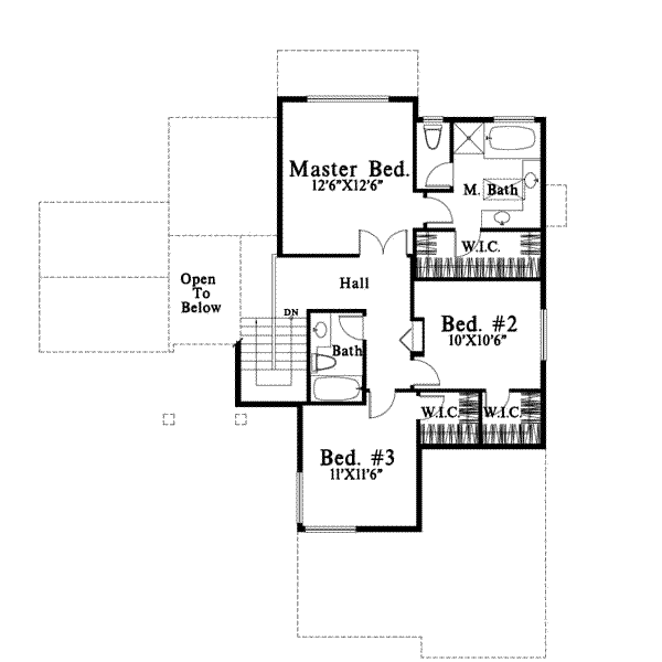 Bungalow Floor Plan - Upper Floor Plan #78-132