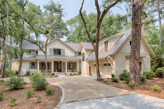 Exterior - Front Elevation for Country House Plan #928-13 - 3 bed, 3.5 bath