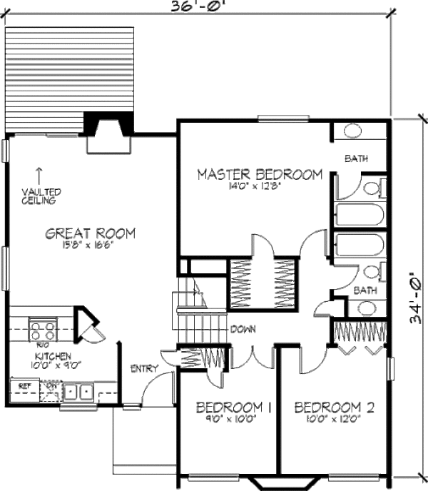 Modern Floor Plan - Main Floor Plan #320-326