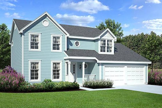 Exterior - Front Elevation for Traditional House Plan #312-422 - 4 bed, 2.5 bath
