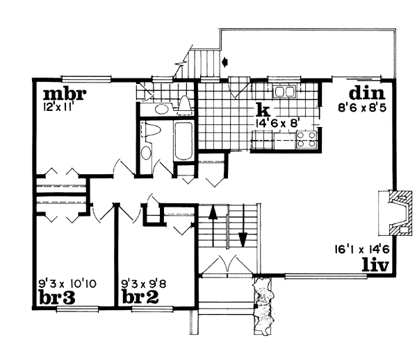 Traditional Floor Plan - Main Floor Plan #47-439