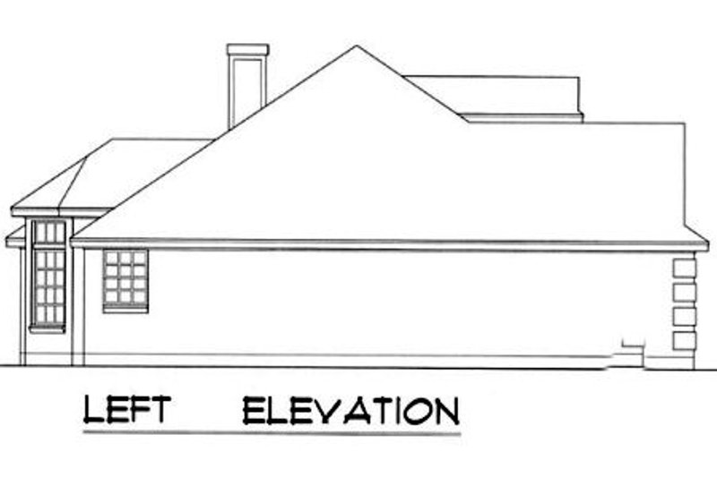 Home Plan - Exterior - Other Elevation for European House Plan #40-349 - 3 bed, 2 bath