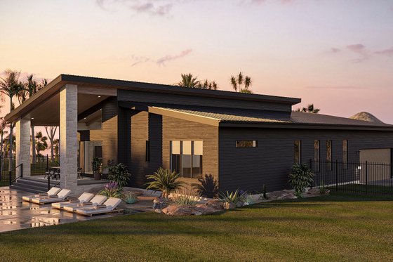 Exterior - Other Elevation 1 for Modern House Plan #455-560 - 3 bed, 2 bath