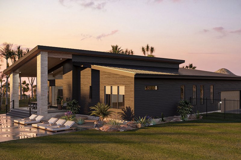 Architectural House Design - Exterior - Other Elevation 1 for Modern House Plan #455-560 - 3 bed, 2 bath