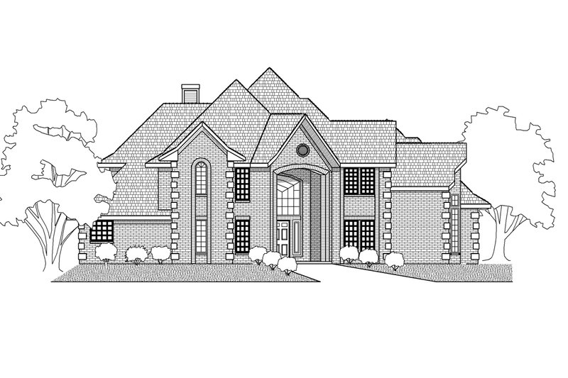 European Style House Plan - 3 Beds 3 Baths 2534 Sq/Ft Plan #65-352